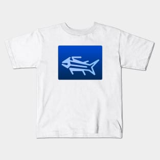 Nazca Fish - Blue Kids T-Shirt